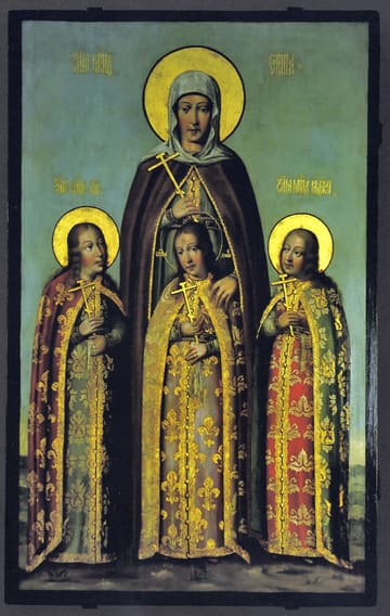 Icon of St. Sophia and Her Three Daughters